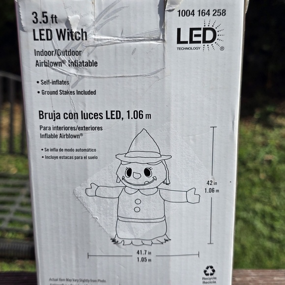 Home‎ Accents Inflatable LED Witch - Picture 11 of 13